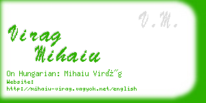 virag mihaiu business card